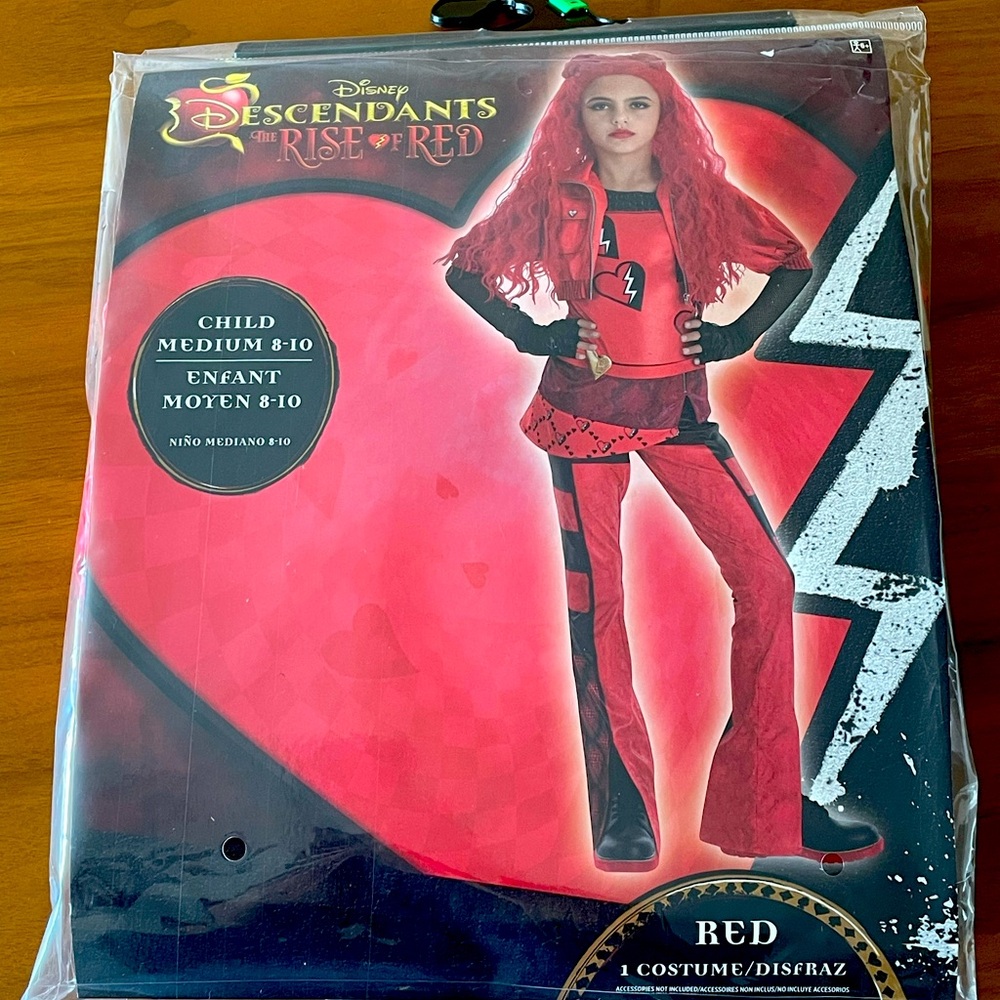 DISNEY Descendants 4 The Rise of Red Princess Red Costume Girls M 7-8
